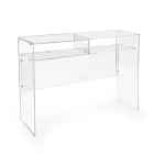 Practical Freestanding Desk in Transparent Plexiglass Made in Italy - Ghea Viadurini