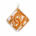 Potholders of Italian Art in Pure Linen with Hand Print Single Piece - Brands Viadurini