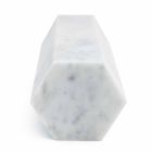 Decorative Prism Bookend in White Carrara Marble or Black Marquinia - Trocco Viadurini