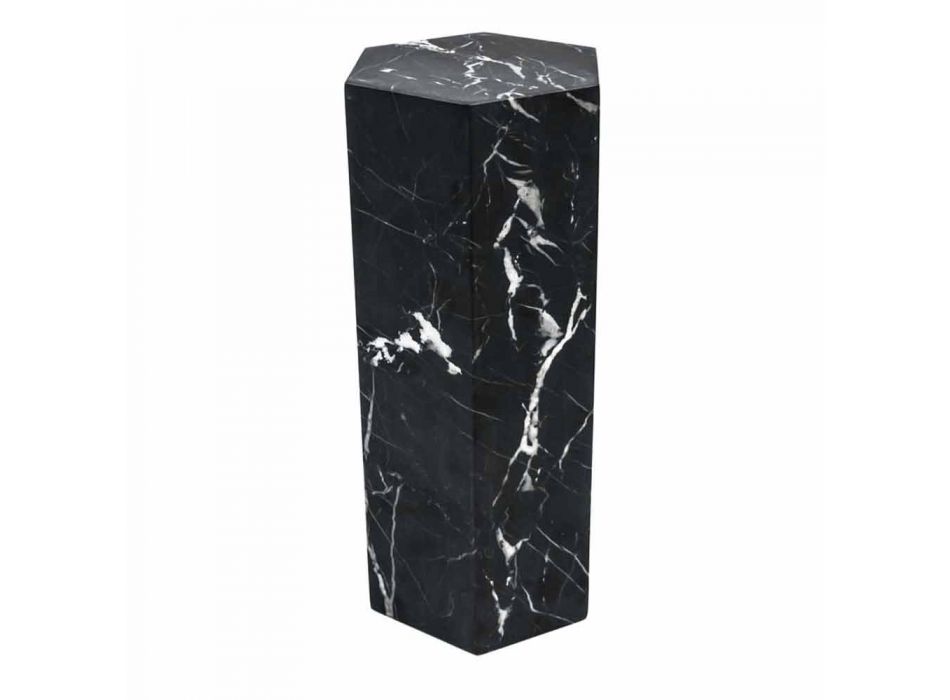Decorative Prism Bookend in White Carrara Marble or Black Marquinia - Trocco Viadurini