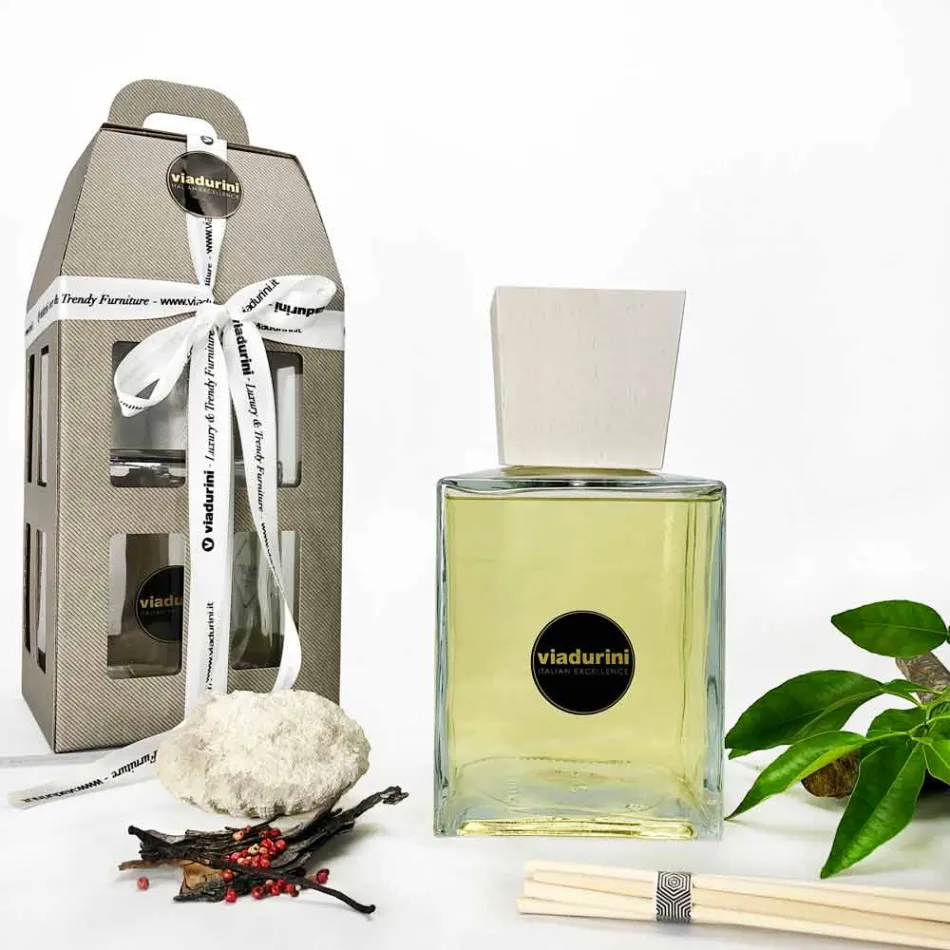 Amber Fragrance Home Air Freshener 2,5 Lt with Sticks - Sassidimatera Viadurini