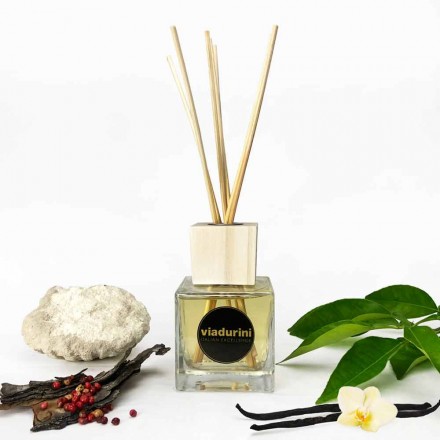 Amber Fragrance Home Air Freshener 200 ml with Sticks - Sassidimatera Viadurini