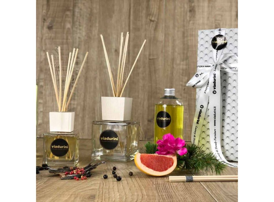 Amber Fragrance Home Air Freshener 500 ml with Sticks - Sassidimatera Viadurini