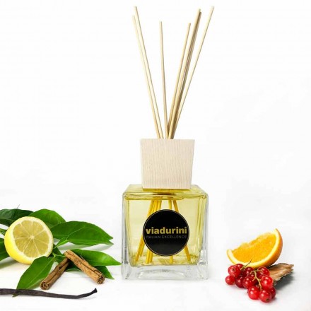 Mandarin and Cinnamon Room Fragrance 500 ml with Sticks - Lamaddalena Viadurini