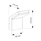 18W LED Outdoor Wall Lamp in White or Black Aluminum - Nerea Viadurini