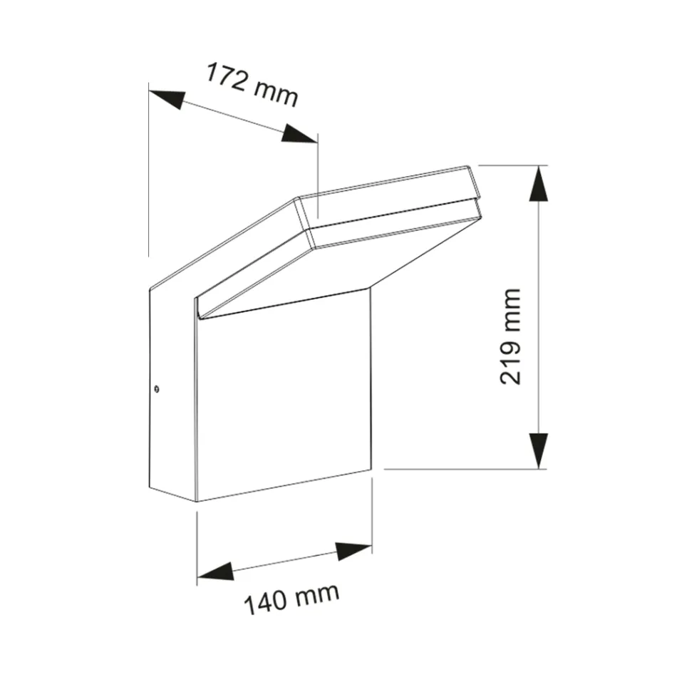 18W LED Outdoor Wall Lamp in White or Black Aluminum - Nerea Viadurini