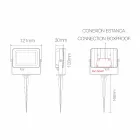 4 Pieces Corten Aluminum Outdoor Led Spotlight Projector - Light Blue Viadurini