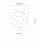 Round Spotlight with LED Outdoor in Stainless Steel - Dakota Viadurini