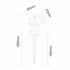 6-Piece Aluminum Round Spotlight with Led Outdoor Projector - Erio Viadurini