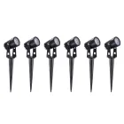 6-Piece Aluminum Round Spotlight with Led Outdoor Projector - Erio Viadurini