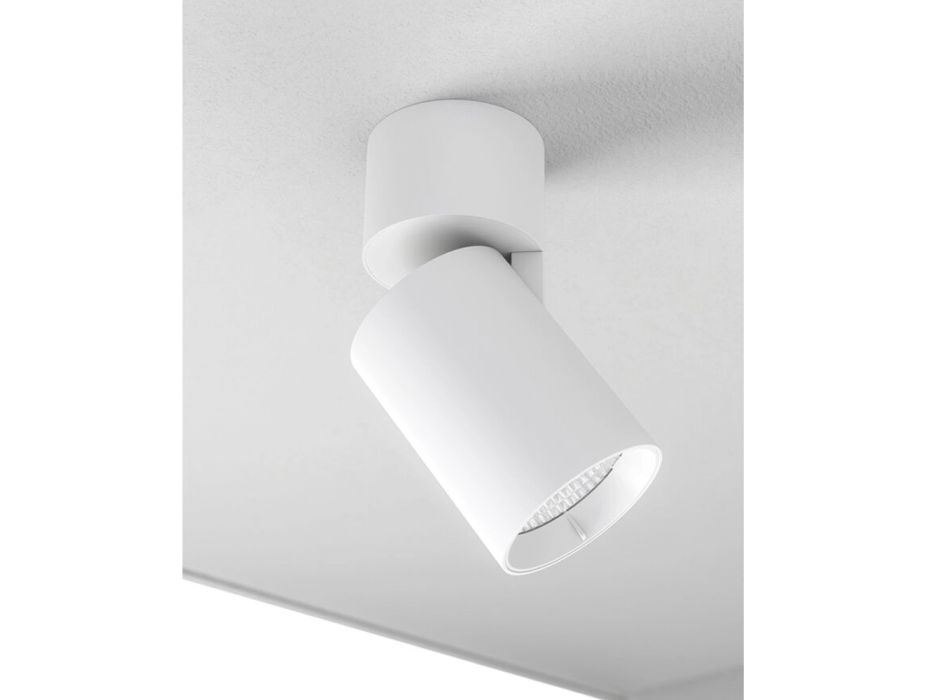 Adjustable Led Ceiling Light in White or Black Aluminum - Point