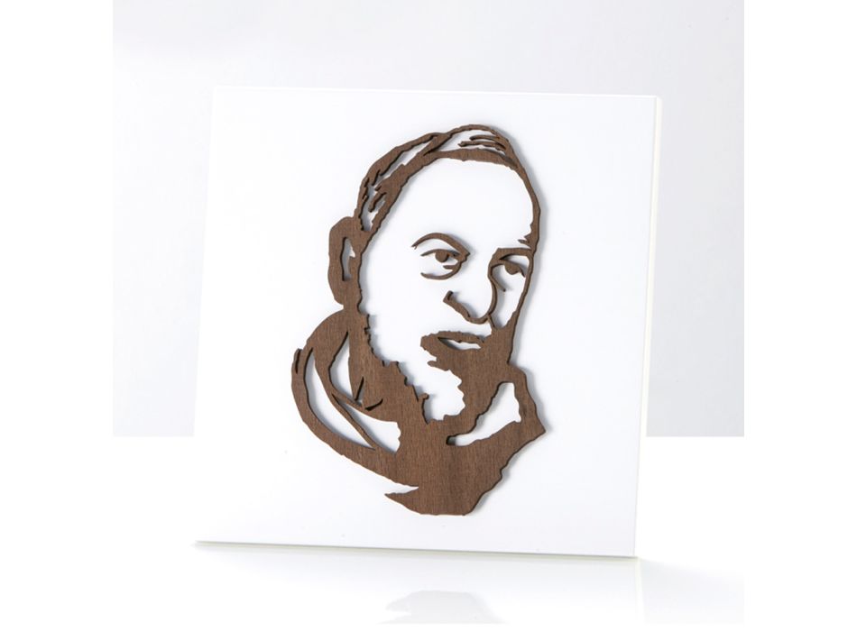 Small picture depicting Padre Pio Laser Engraved Made in Italy - Barbara Viadurini