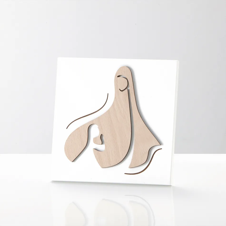 Picture with Sacred Scene Apparition of the Angel to the Madonna Made in Italy - Babuska Viadurini