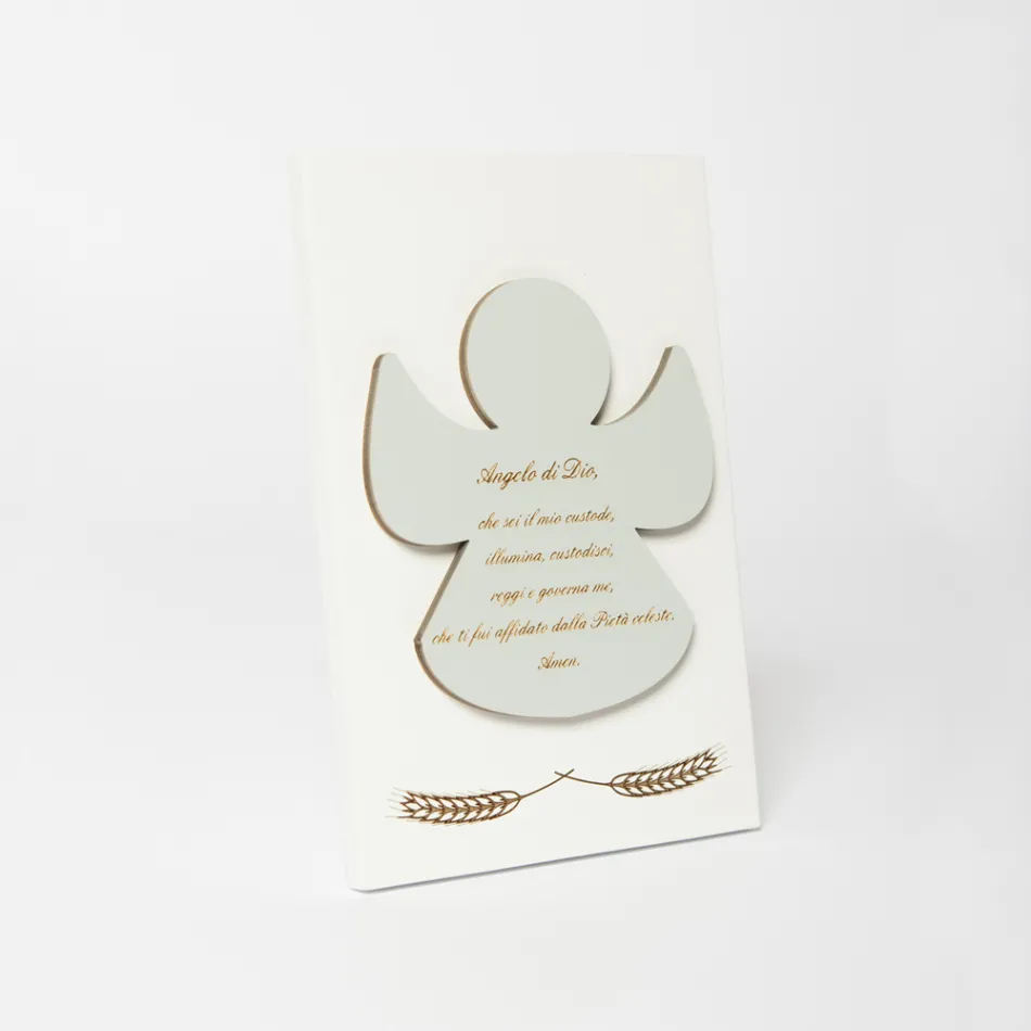 Laser Engraved Picture of a Blessed Angel Made in Italy - Alain Viadurini