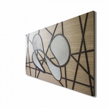 120x60 Framework in Oak and White Body Worked by Hand and Bas Reliefs - Sambuca