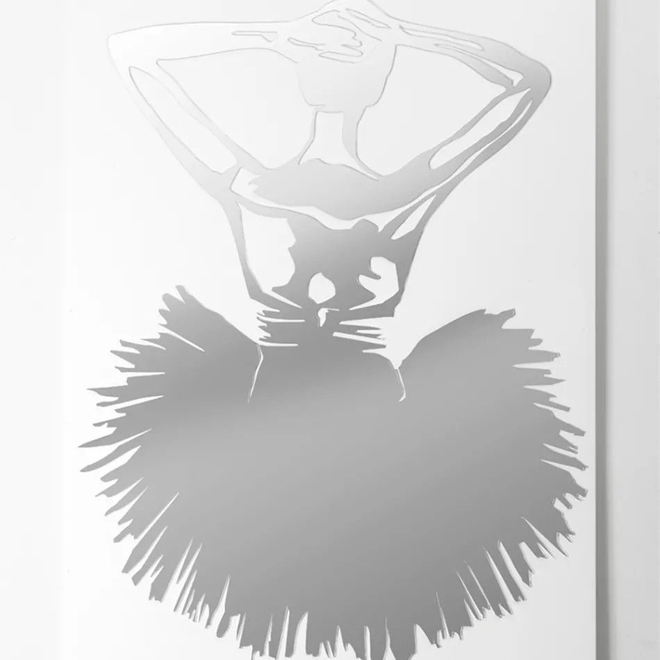 Painting with Mirror Decoration of Dancer Made in Italy - Evie Viadurini