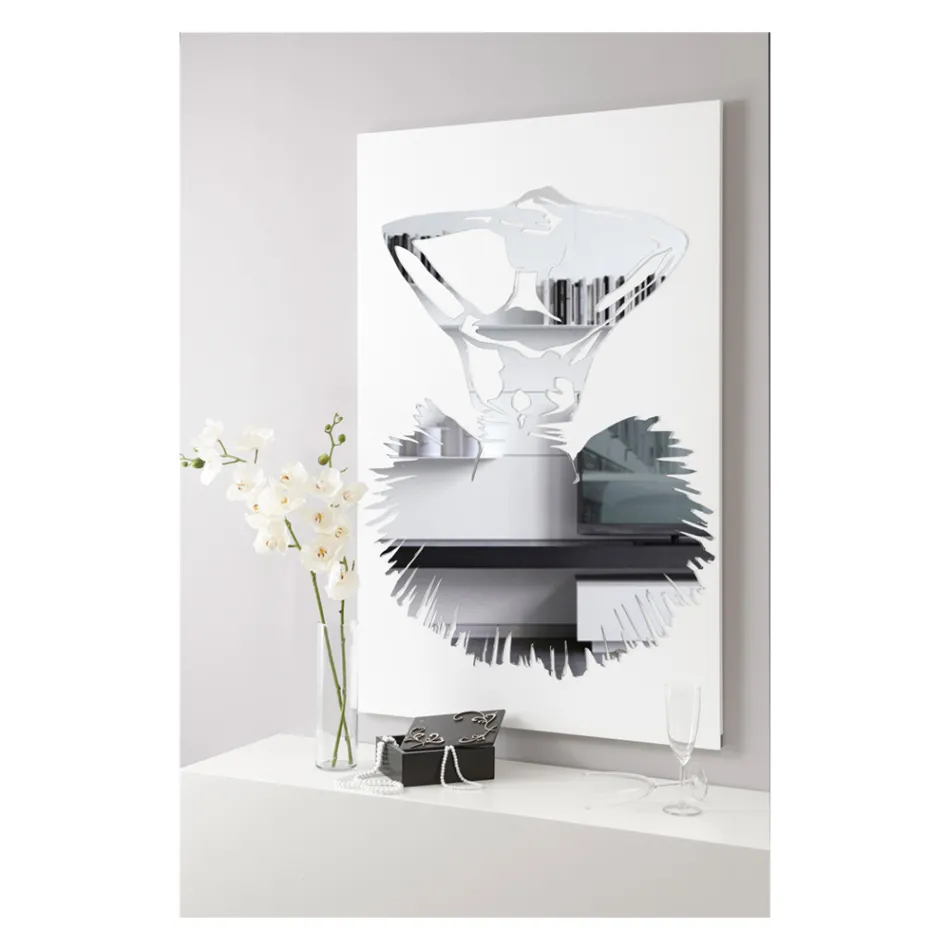 Painting with Mirror Decoration of Dancer Made in Italy - Evie Viadurini