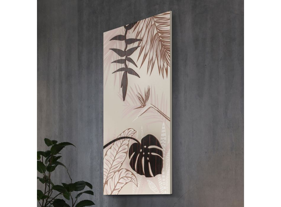Painting with Tropical Motif Made with Laser Made in Italy - Saeko Viadurini