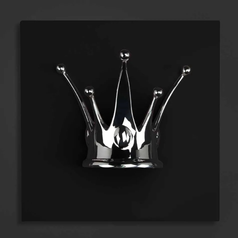 Modern Wall Picture in Wood and Resin Made in Italy - Corona Viadurini