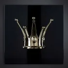 Modern Wall Picture in Wood and Resin Made in Italy - Corona Viadurini