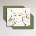 Wooden picture with print of a kiss to a child Made in Italy - Andorra