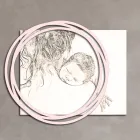 Wooden Picture with Print of Woman with Child Made in Italy - Taiwan Viadurini