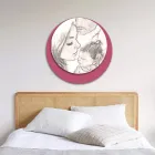 Wooden picture with print of a united family Made in Italy - Canada Viadurini