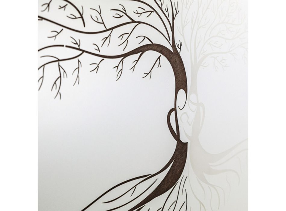Laser Engraved Picture with Family Tree and Heart Made in Italy - Aletha Viadurini