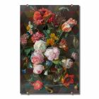 Modern Glass Wall Picture with Floral Print Made in Italy - Ganza Viadurini