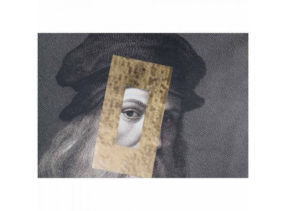 Modern Canvas Picture Printed with Gold Leaf Decoration Made in Italy - Vinci Viadurini