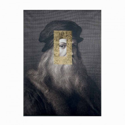 Modern Canvas Picture Printed with Gold Leaf Decoration Made in Italy - Vinci Viadurini