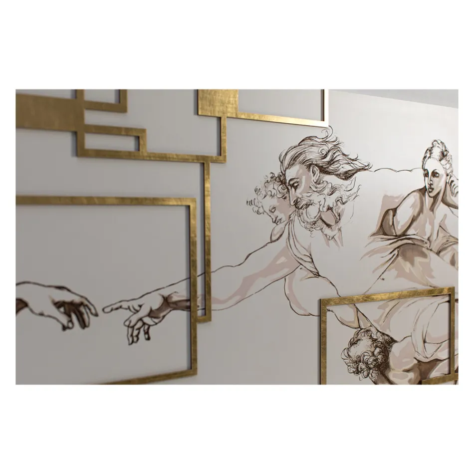 Picture Made with Laser that Depicts the Made in Italy Creation - Pirucchio Viadurini