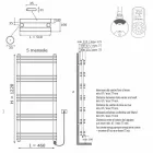 Modern Vertical Wall Design Electric Radiator up to 700 Watt - Shelf Viadurini