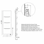 Vertical Electric Radiator in Modern Steel Design up to 1000 W - Cut Viadurini