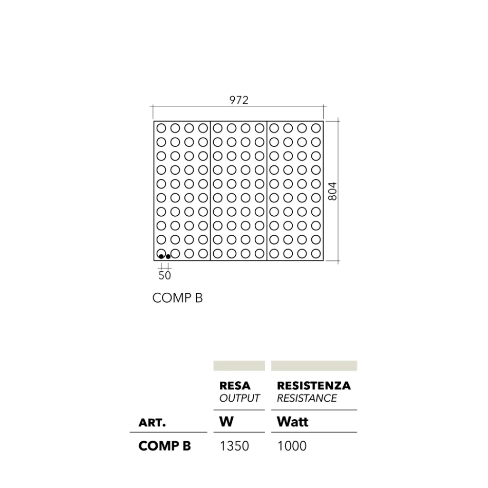 Lego hydraulic radiator modern design Brick by Scirocco H Viadurini