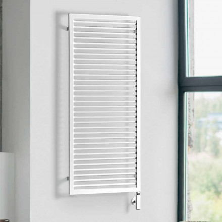 Electric Towel Heater Radiator in White Steel - Shadow by Scirocco Viadurini