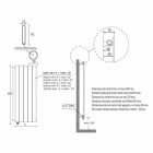 Electric Design Radiator Vertical Wall Design 1000 W - Picchio Viadurini