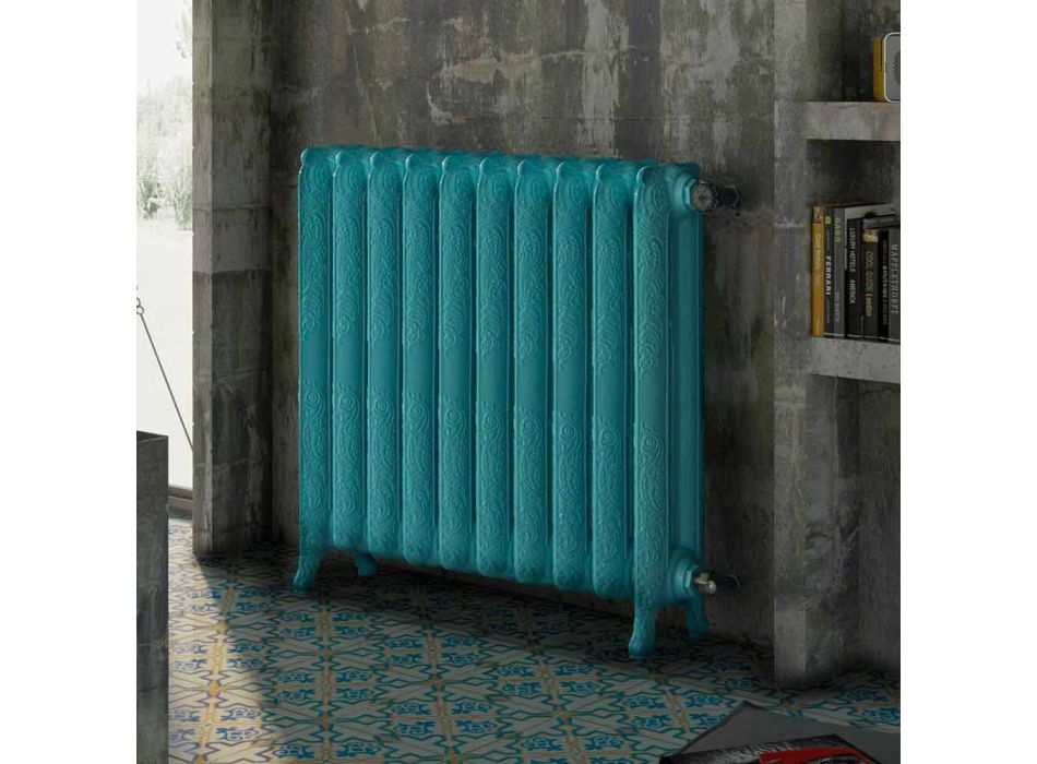 Cast iron hydraulic heat radiator decorated with Tiffany Scirocco H Viadurini