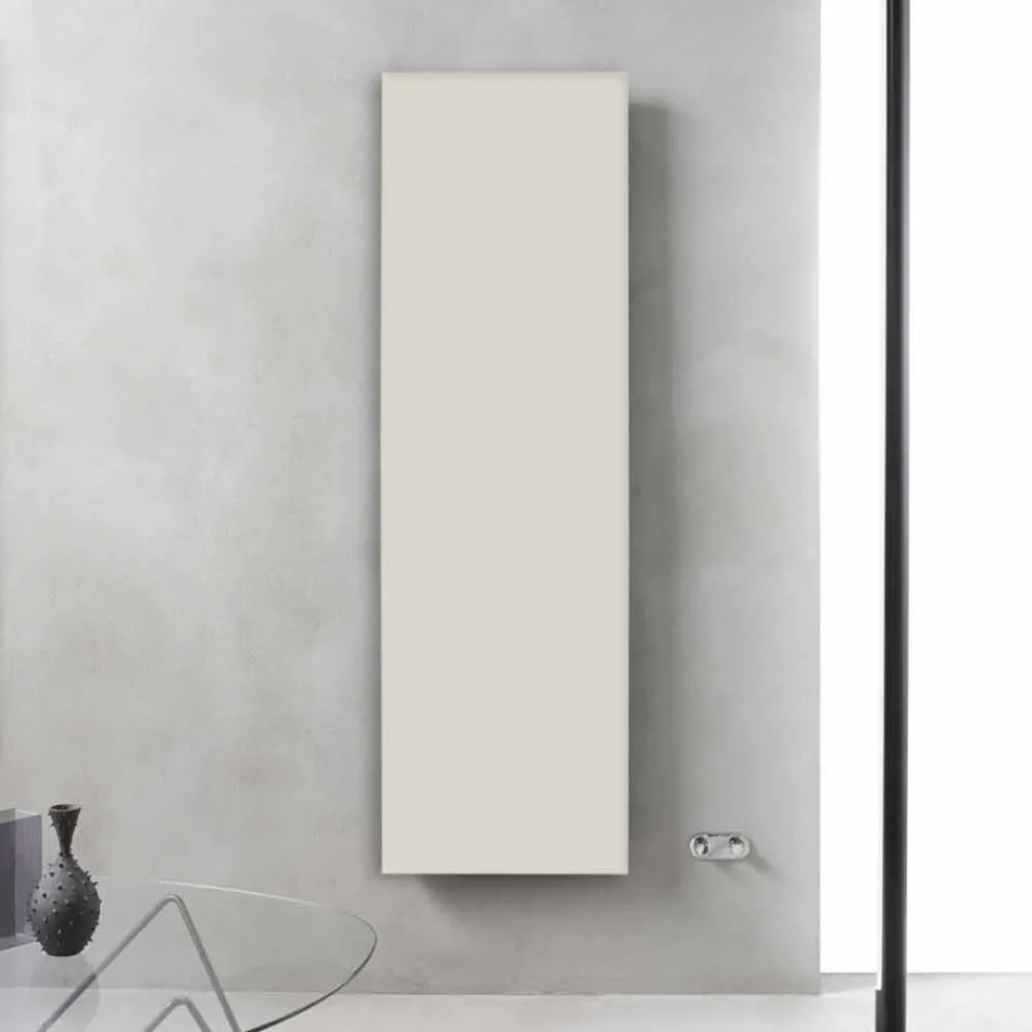Vertical Design Radiator in Grayish White Steel up to 839 W - Ice Viadurini