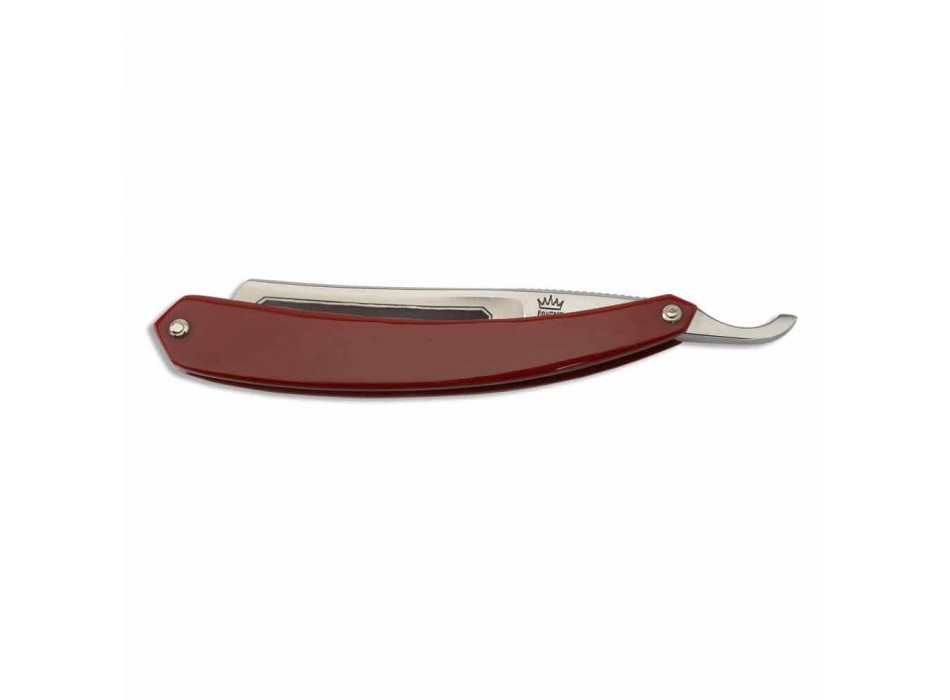Freehand Razor with Steel and Red Resin Blade Made in Italy - Mello Viadurini