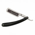 Straight Razor in Steel with Black Resin Handle Made in Italy - Mello