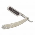 Straight Razor in Steel and Mother of Pearl Resin Made in Italy - Mello