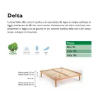 Double Bed Base in Beech Wood 160x190 cm Bio Delta - Delta Viadurini