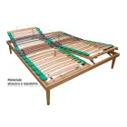 Adjustable Double Bed Base in Beech Wood Bio Energy ATP Manual - Energy Viadurini