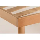 Piazza e Mezzo Bed Base Entirely in Delta Organic Beech Wood 120x190 cm - Delta Viadurini