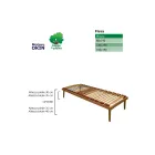 Single Bed Base Entirely Made of Wood with Swinging Slats Bio Energy - Energy Viadurini