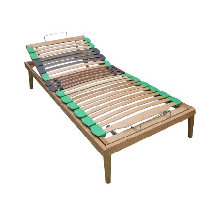 Single Adjustable Bed Base Entirely Made of Wood Bio Energy ATP Manual - Energy Viadurini