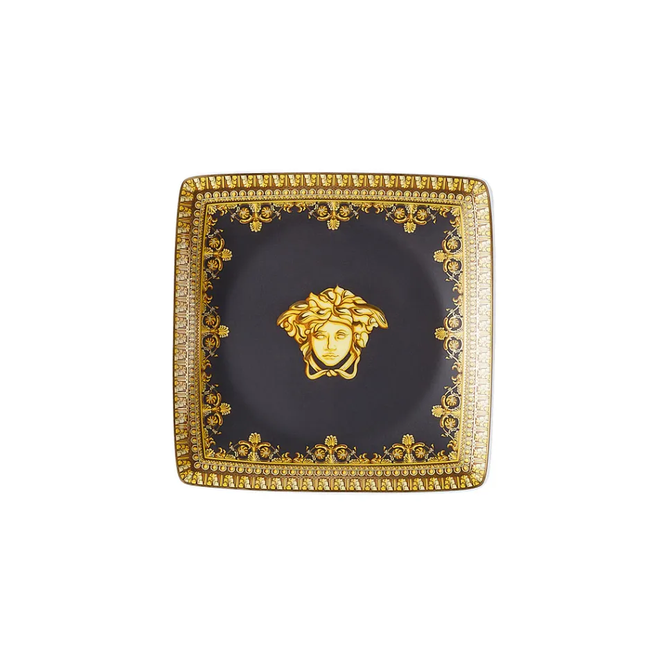 Rosenthal Versace I Love Baroque 6 Flat Square Porcelain Bowls - Baroque Viadurini