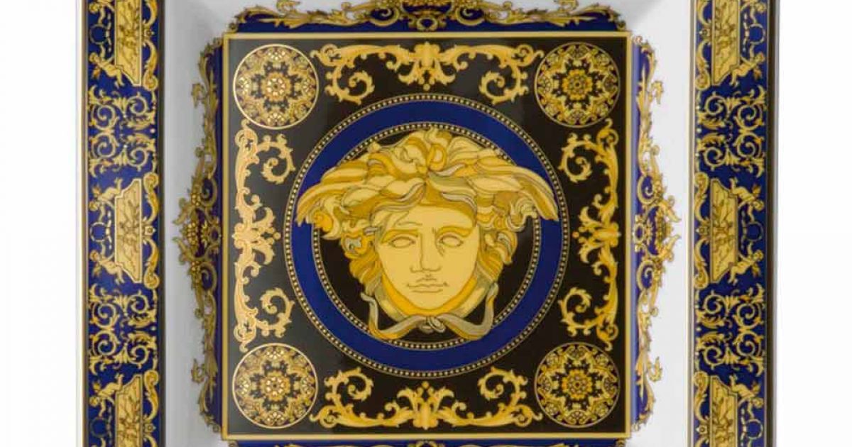 Rosenthal Versace Medusa Blue porcelain cup 22 cm, modern design