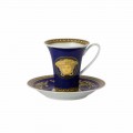 Rosenthal Versace Medusa Blue modern porcelain tall coffee cup
